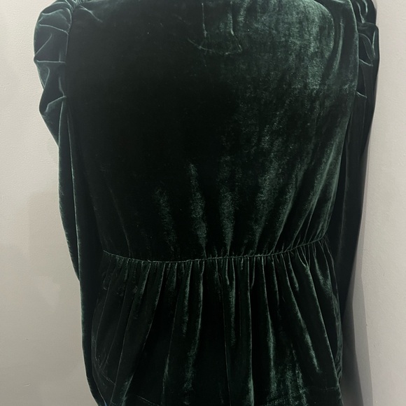 Maeve Deep Green Velvet Blouse - Picture 4 of 6